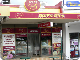 Outside Rolf's Pies